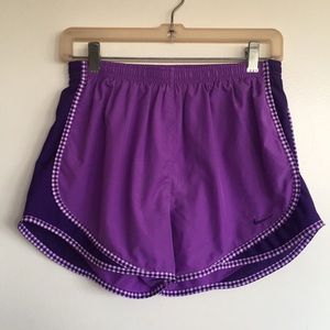Nike Dri-Fit Tempo gingham trim running shorts